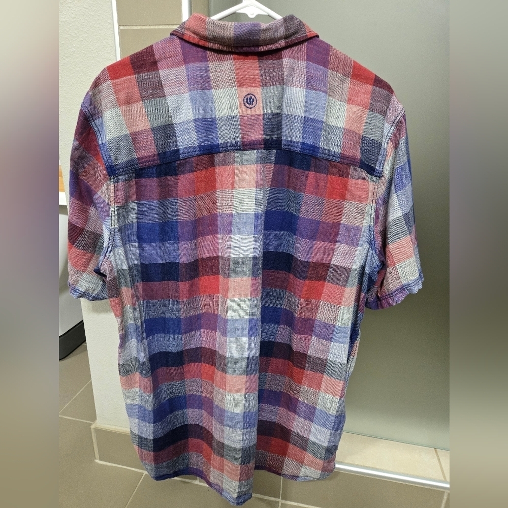 Fat Face Button Up Cotton Plaid XL Gorpcore  Heritage Travel Beach EUC Hike Trip - Picture 8 of 11